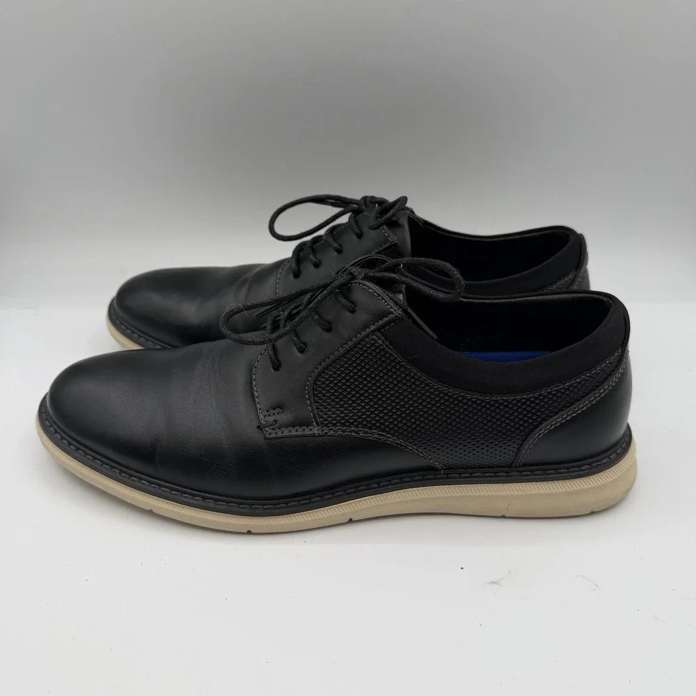 Nunn Bush Chase Oxford Shoes Mens 8.5 M Black Plain‎ Toe Dress Lightweight KORE